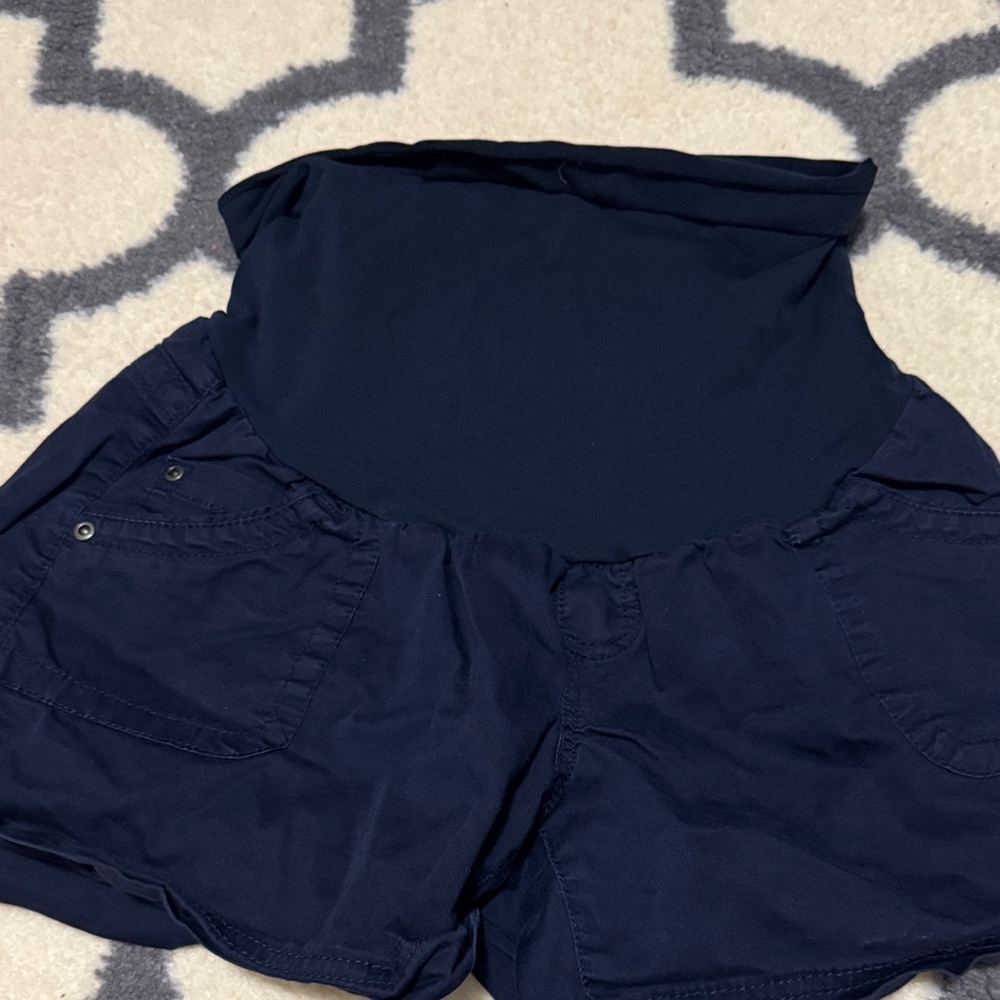 Motherhood High Waist Dark Blue Shorts